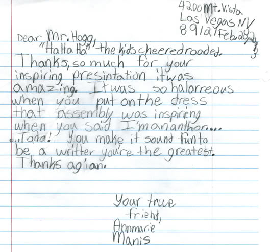 Letter From Teacher To Students from garyhoggbooks.com